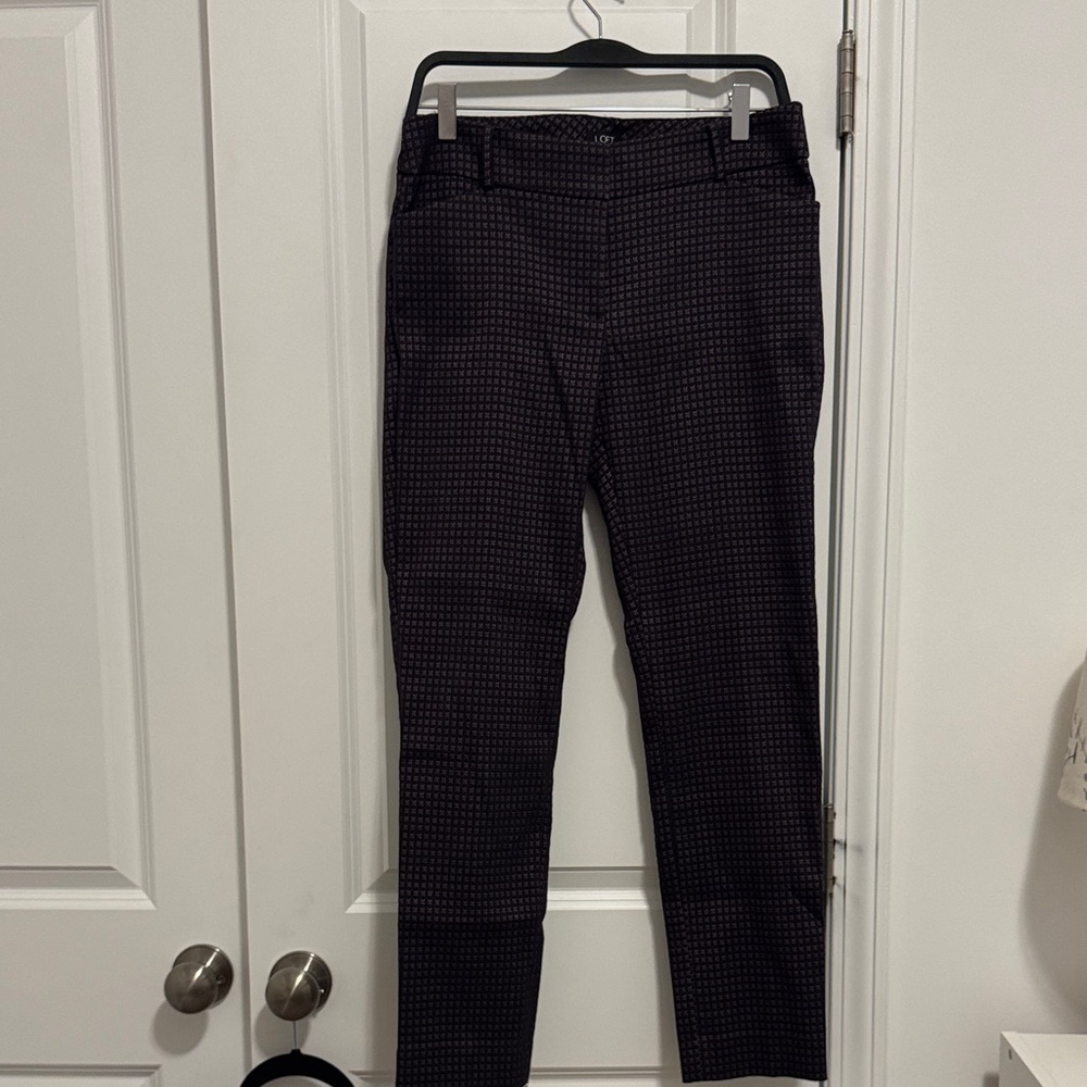LOFT Women's Purple Skinny Ankle Pants